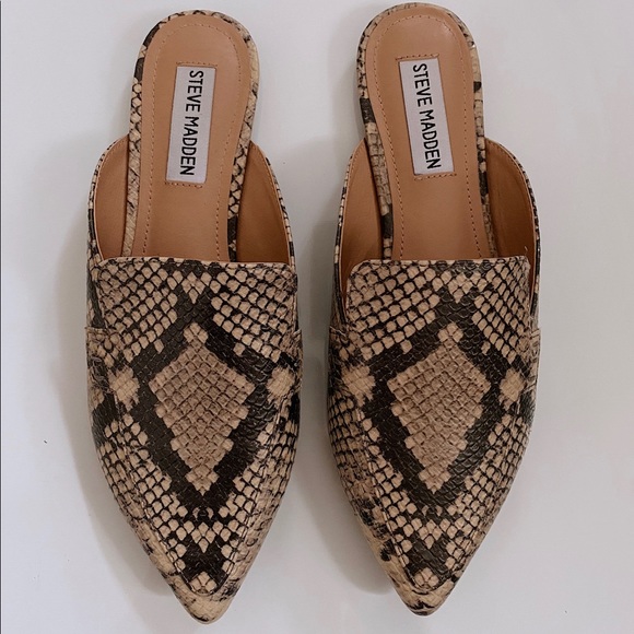 Steve Madden Shoes - Snake skin mules NEW